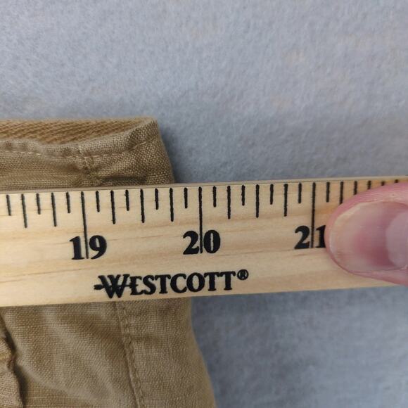 Polo Ralph Lauren Men's 38x8 Shorts Tan Linen Cotton Classic Fit Navy Pony Logo - Picture 3 of 10